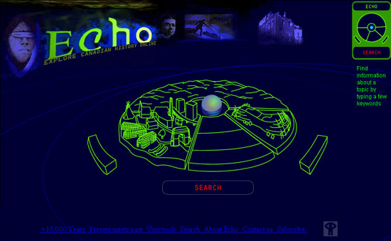 Echo Home with Search mouse over active